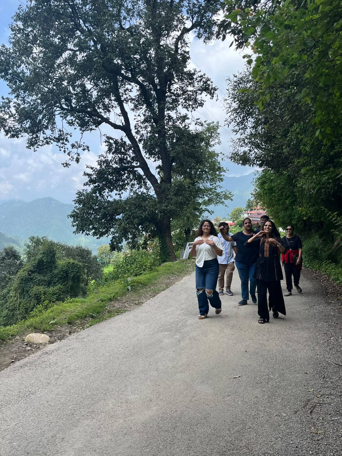 Walking through the mountains